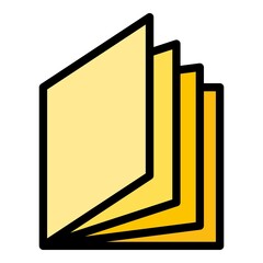 Poster - Page brochure icon. Outline page brochure vector icon color flat isolated