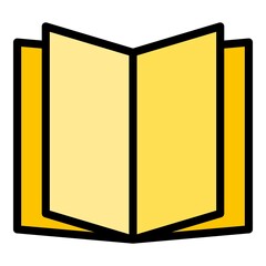 Poster - Open catalog icon. Outline open catalog vector icon color flat isolated