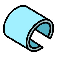 Poster - Adaptive flexible screen icon. Outline adaptive flexible screen vector icon color flat isolated