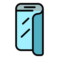Poster - Flex smartphone screen icon. Outline flex smartphone screen vector icon color flat isolated