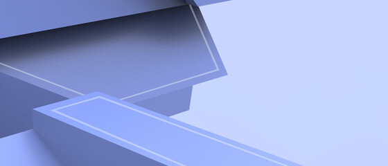Aufkleber - Abstract Background. futuristic Geometric Shape and Business concept for Modern art on Pink. copy space, digital, banner, website -3d Rendering