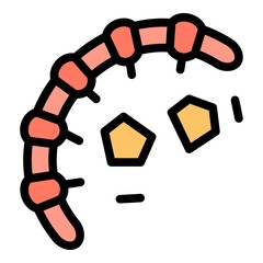 Poster - Parasite icon. Outline parasite vector icon color flat isolated