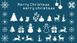 Christmas pixel set. Santa claus with bag of gifts. Festive fir trees with geometric new years snowflakes. Burning holiday candle with bell and sock. Pixelated joyful snowman and vector deer