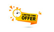 © Vik10 - Modern vector yellow banner ribbon limited time offer with clock