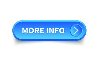 Poster - more info button. rounded sign on white background