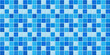 © shark749 - Blue mosaic tiles wall texture abstract background vector illustration