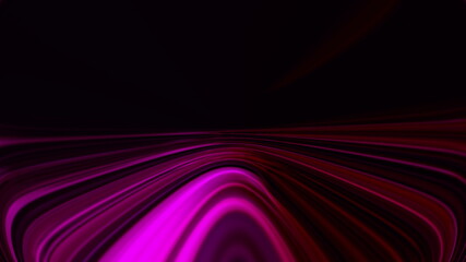 Poster - Blurry futuristic 3d render textures with changing shapes. Cosmic digital gradient of sound and magnetic waves. Vibrating decorative ornament of curved meditative space.