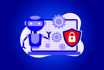 Poster - industrial cybersecurity illustration exclusive design inspiration