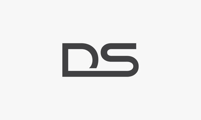 DS letter logo isolated on white background.