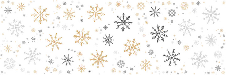 Wall Mural - Christmas card with snowflake border vector illustration