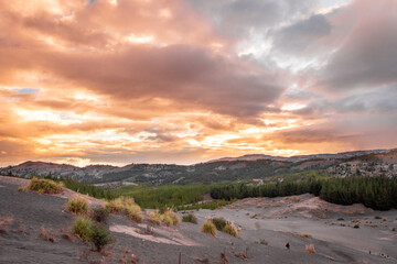 Poster - Breathtaking view of the highland at sunset. Ecuador, the Andes.