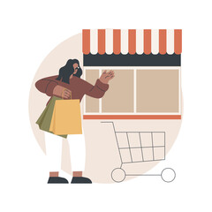 Poster - isolated store abstract concept vector illustration. free standing supermarket, department store, is