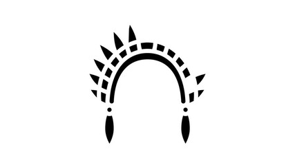 Wall Mural - roach boho animated glyph icon. roach boho sign. isolated on white background