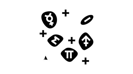 Wall Mural - stones boho animated glyph icon. stones boho sign. isolated on white background