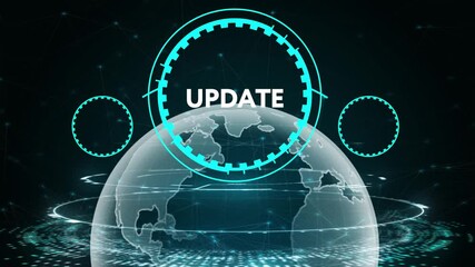 Business, Technology, Internet and network concept. Update software computer program upgrade.  