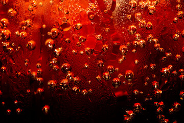 Wall Mural - Cola with Ice. Food background ,Cola close-up ,design element. Beer bubbles macro,Ice, Bubble, Backgrounds, Ice Cube, Abstract Backgrounds