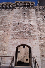 Entrance To The Inner Court Of The Rocca Major In Assisi, Italy