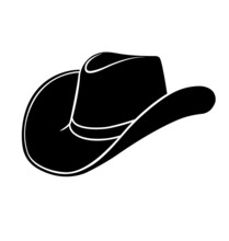 Cowboy Stetson Hat Black Silhouette