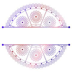Wall Mural - Mandala. Split pattern in form of mandala for Henna Mehndi or tattoo decoration. Decorative ornament in ethnic oriental style, vector illustration.	