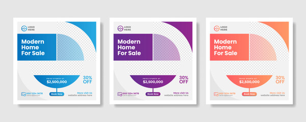 real estate social media post and web banner