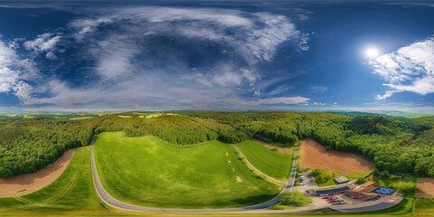 Wall Mural - Pfälzer Forest near Göllheim 360° x 180° airpano