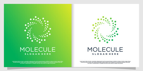 Wall Mural - Molecule logo design with modern creative concept Premium Vector part 7