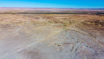 Poster - Red rock landscape from above