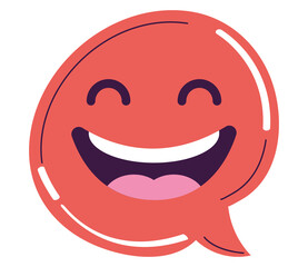 Sticker - smile talking bubble