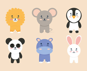 Poster - cute animals set