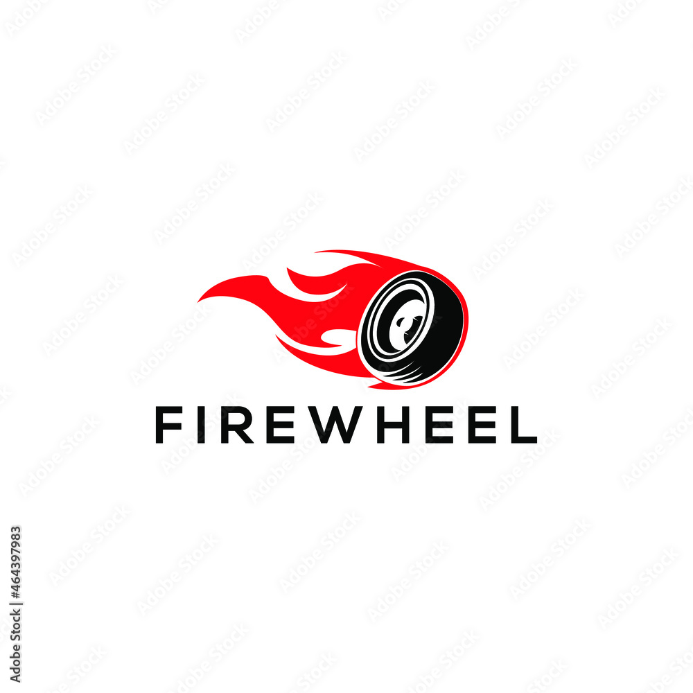 Fire wheels logo concept vector. Speed logo with fire and wheel Stock ...
