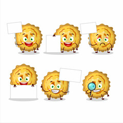 Sticker - Custard tart cartoon character bring information board