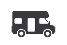 Motorhome Icon. Camping Sign. Camper Van On White Background For Website, Application, Printing, Document, Poster Design, Etc. Vector EPS10 