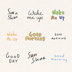 Canvas Print - Set of good morning word vector