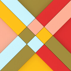 Poster - Abstract Colorful Cubes Geometric Background. 3d Rendering