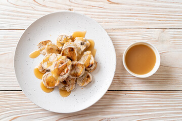 Wall Mural - Grills Banana with Caramel Sauce