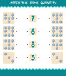 © Sleeping Carbuncle - Match the same quantity of snowflake. Counting game. Educational game for pre shool years kids and toddlers