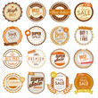 © totallyout - Retro vintage premium sale badges and labels collection
