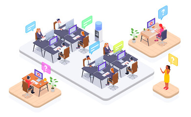 call center concept set
