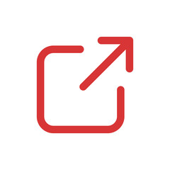 Poster - Red External link sign icon