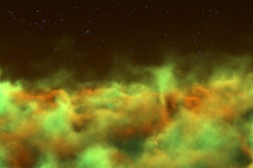 Wall Mural - Abstract background creative illustration of fantasy fog concept with lights bokeh effect you can use for creation purposes