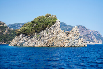 Rocky island in the sea