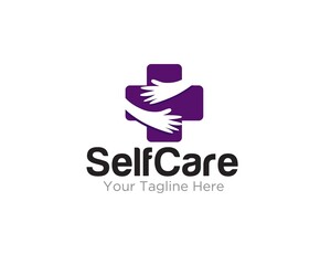 Wall Mural - self care plus icon logo health care for medical service