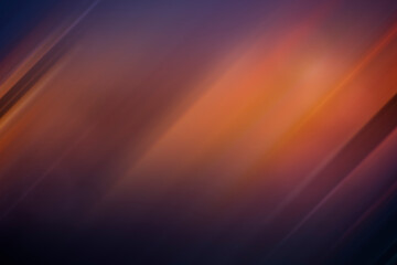 Poster - Soft and blurred orange, purple and bluish background. Abstract vibrant multi-colored dark background. Motion blur. Copy space.