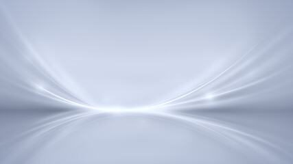 Poster - Abstract and modern gray background with brighter bent lines, metallic hue. Copy space. 4k resolution.