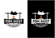 Grill, pork roast logo illustration design template inspiration