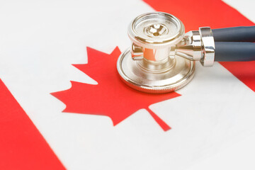 There is a stethoscope on the flag of Canada.