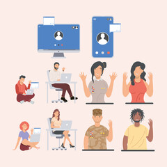 Poster - people in video conference