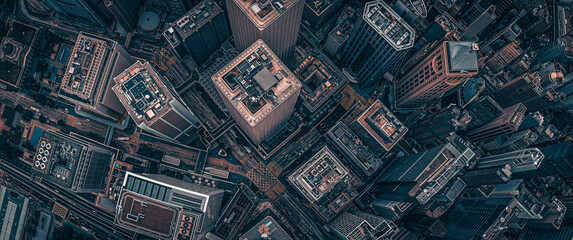 Fototapete - Hong Kong Cityscape at panorama  view
