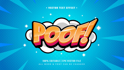 Poster - Poof Retro Cartoon  3d Text Style Effect