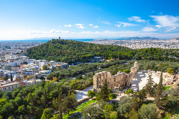 Wall Mural - The theater of Herodion Atticus under the ruins of Acropolis, Athens, Greece.